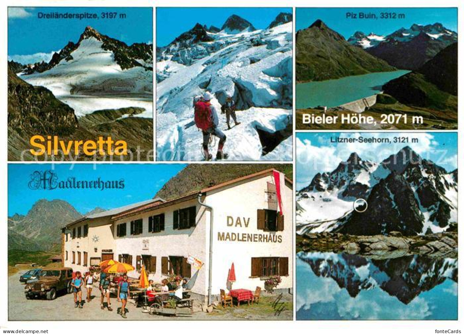 12674088 Silvretta Dreilaenderspitze Piz Buin Bieler Hoehe Magdalenerhaus Litzne - Altri & Non Classificati