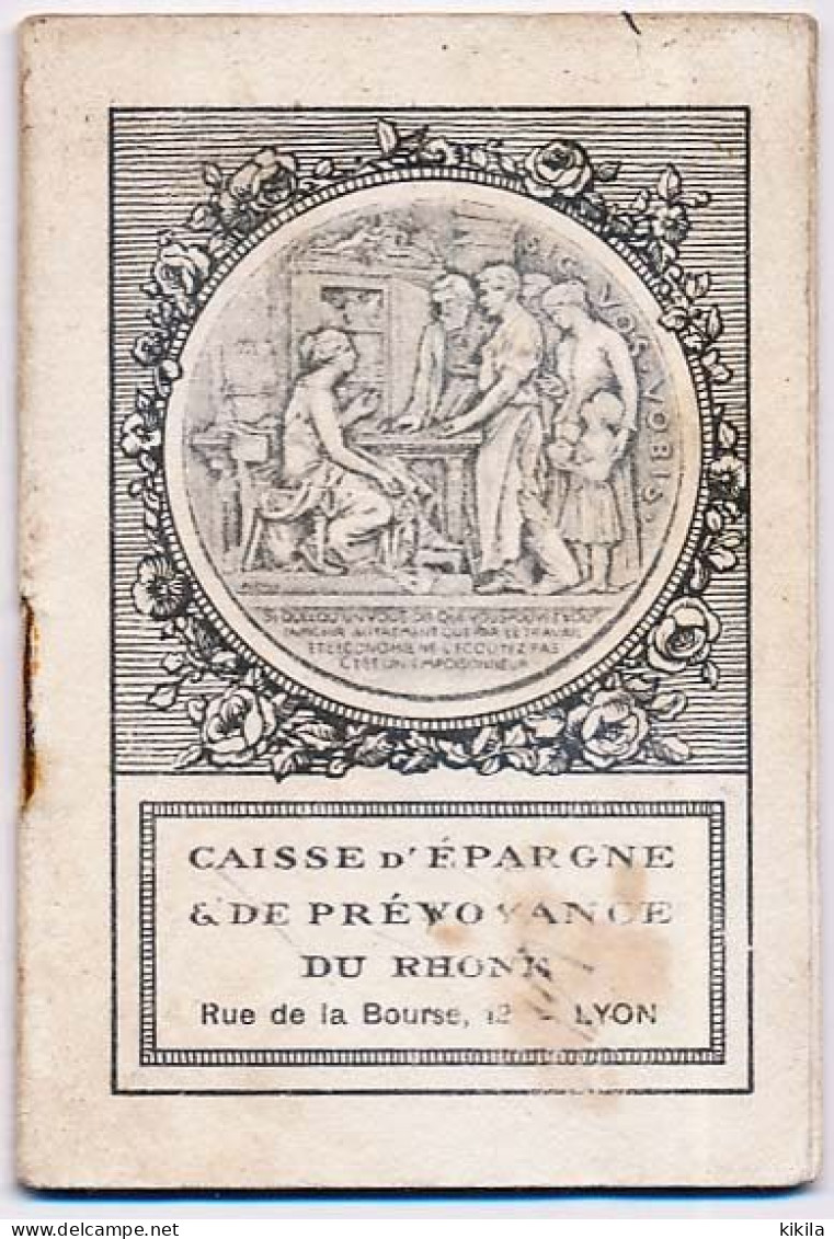 Petit Calendrier Agenda 1926 CAISSE D'EPARGNE ET DE PRÉVOYANCE DU RHONE Agenda Illustrations 6 Personnages Célèbres - Klein Formaat: 1921-40