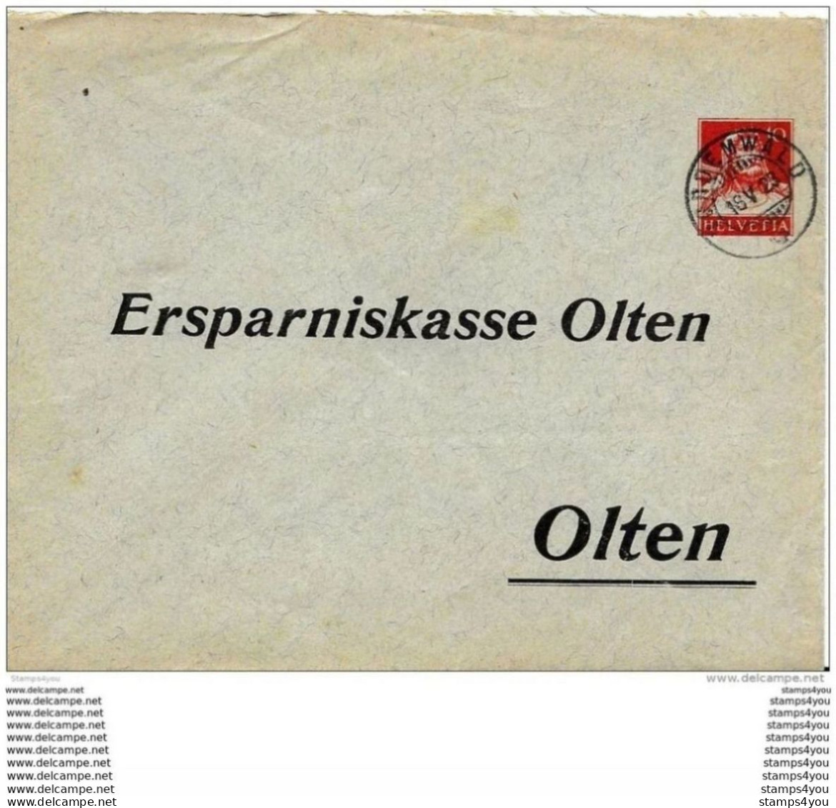 21-35 - Entier Postal Privé "Ersparniskasse Olten" 1923 - 10 Cts Rouge - Postwaardestukken