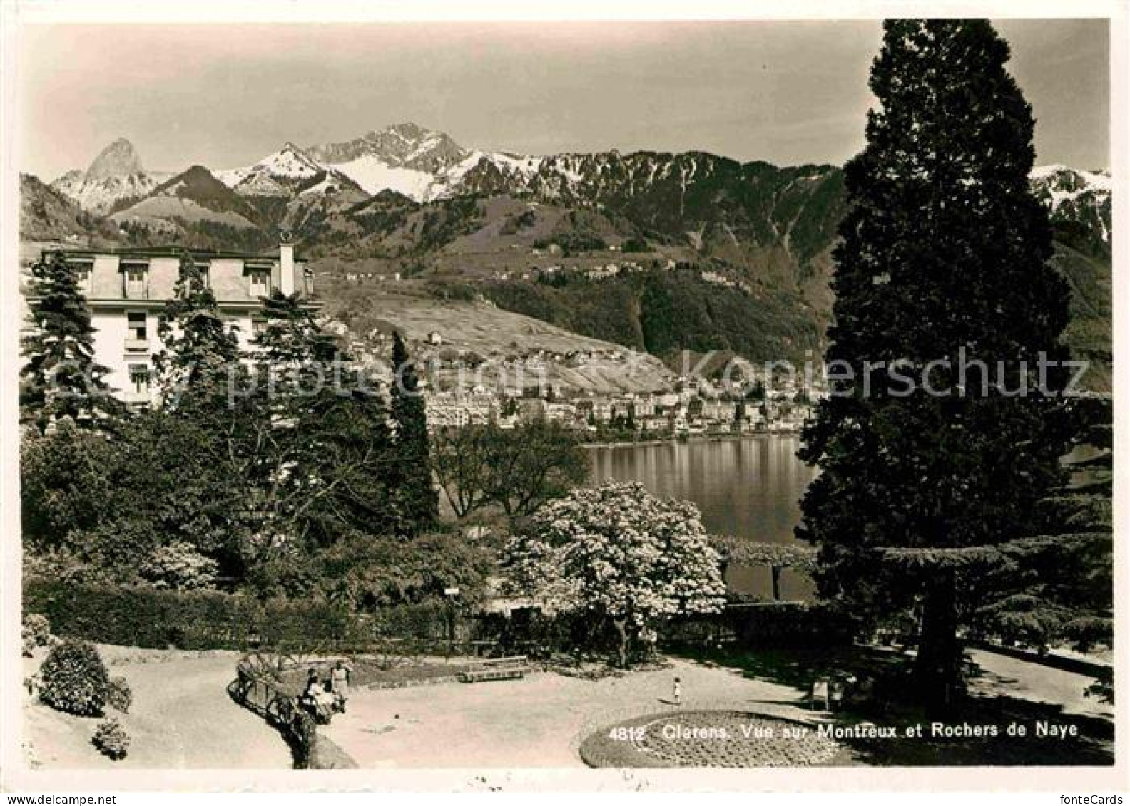 12672318 Clarens VD Vue Sur Montreux Et Rochers De Naye Lac Leman Genfersee Clar - Other & Unclassified