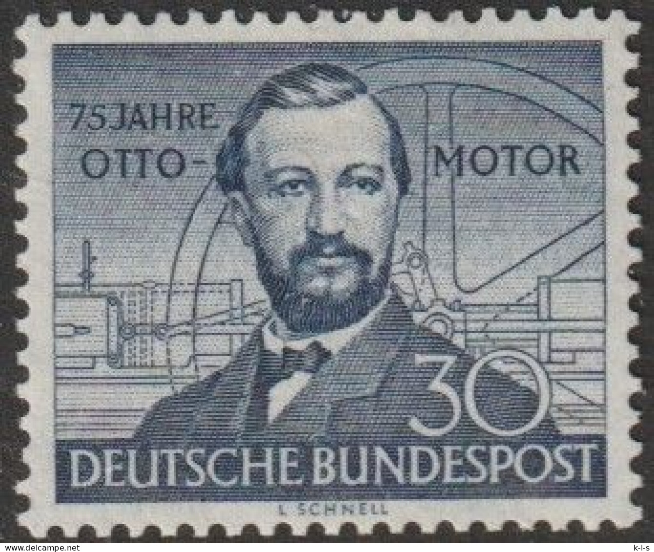 BRD: 1952, Mi. Nr. 150, 30 Pfg. 75 Jahre Otto-Viertakt-Gasmotor.  **/MNH - Nuovi