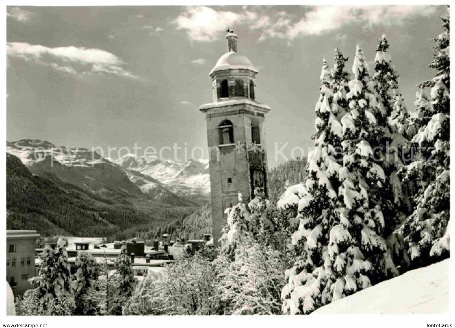 12672281 St Moritz GR Schiefer Turm Wintersportplatz Alpen St Moritz - Altri & Non Classificati