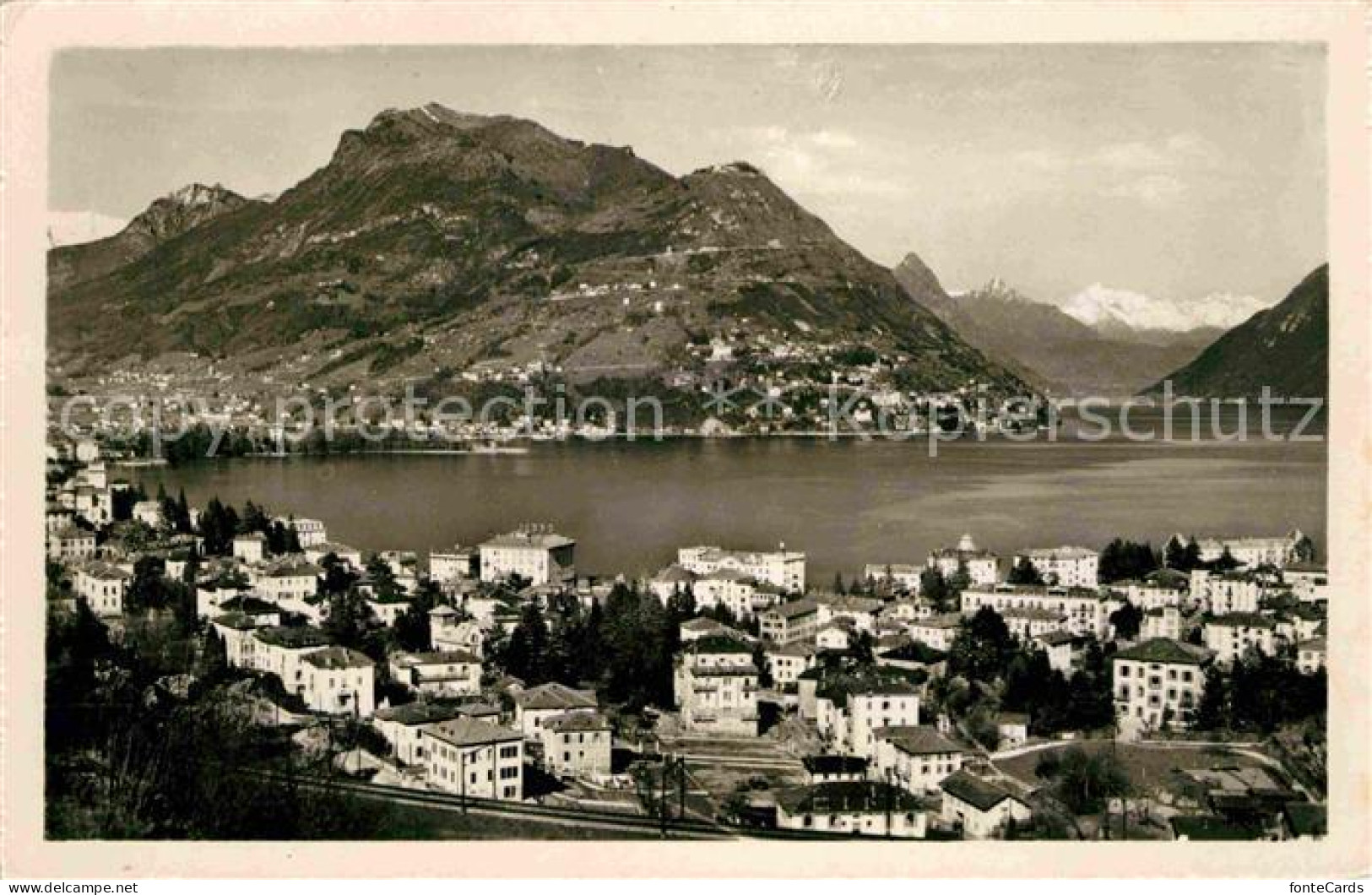 12672234 Paradiso Lago Di Lugano Panorama Luganersee Und Monte Bre Alpen Paradis - Autres & Non Classés