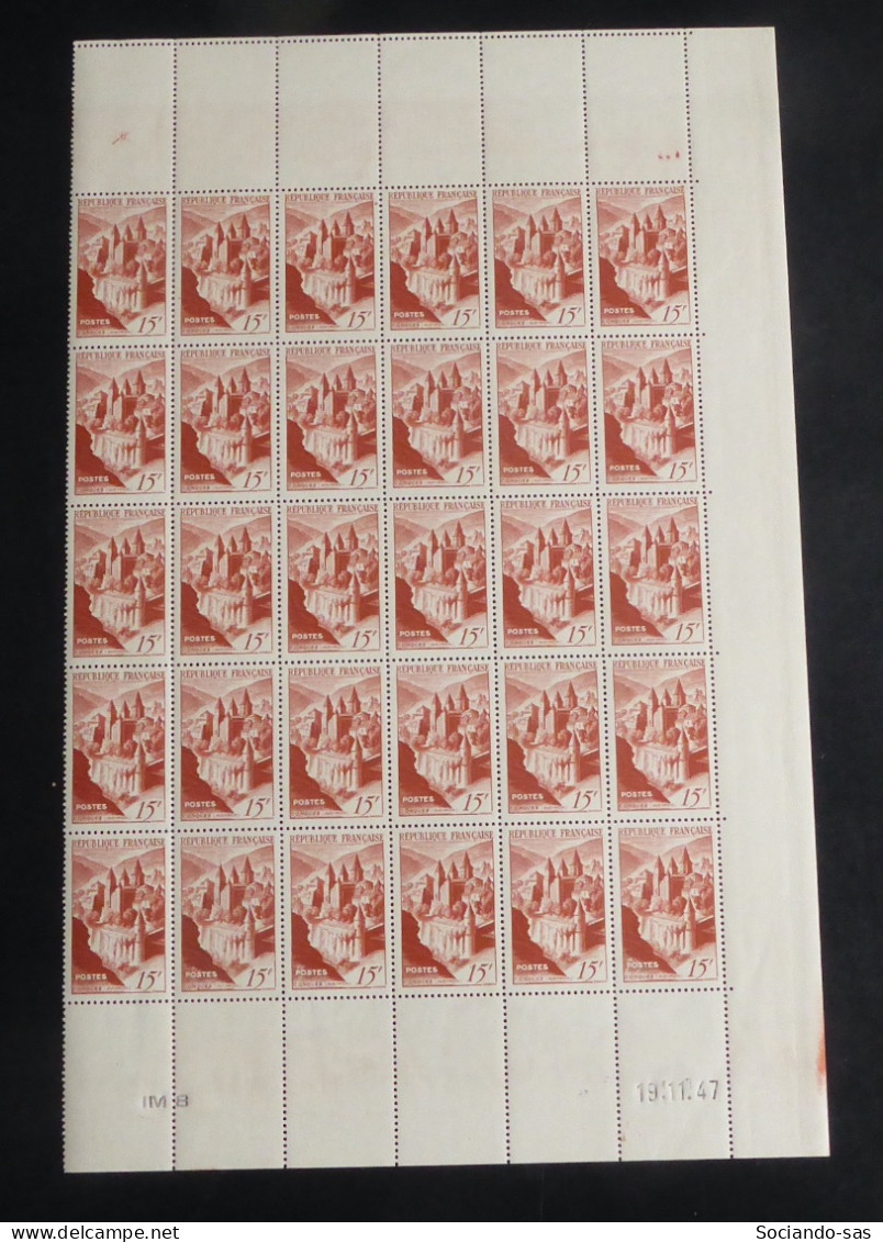 FRANCE - 1947 - N°YT. 792 - Conques - Bloc De 30 Bord De Feuille - Neuf Luxe ** / MNH - Unused Stamps