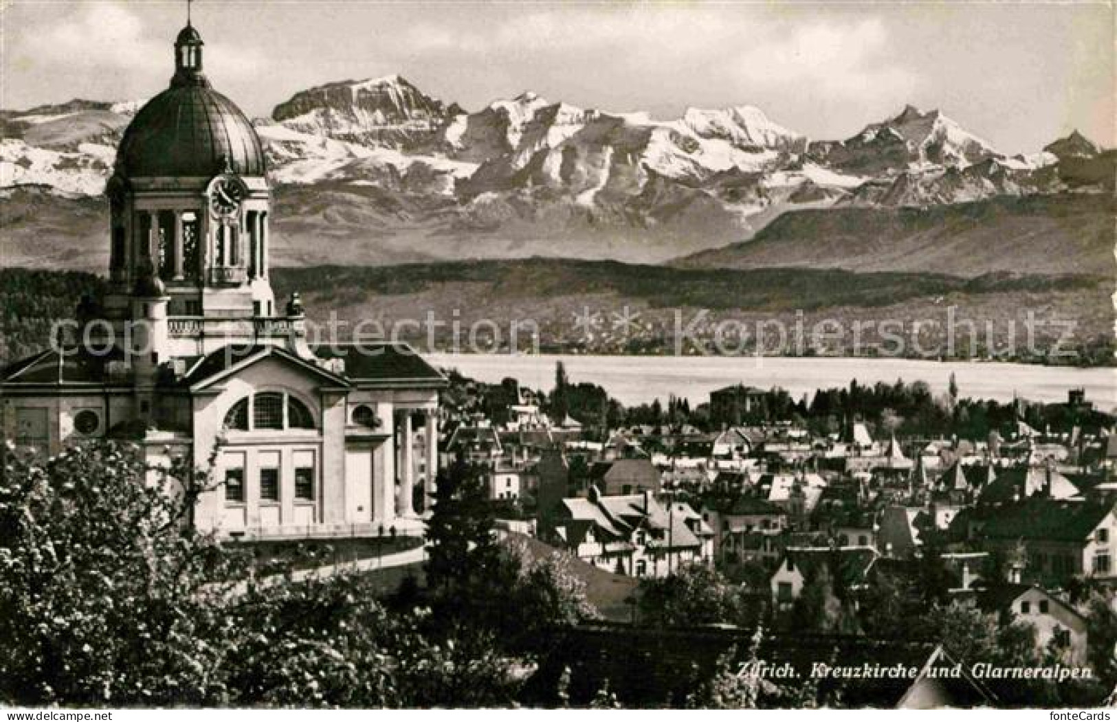 12672214 Zuerich ZH Kreuzkirche Zuerichsee Glarner Alpen Zuerich - Otros & Sin Clasificación