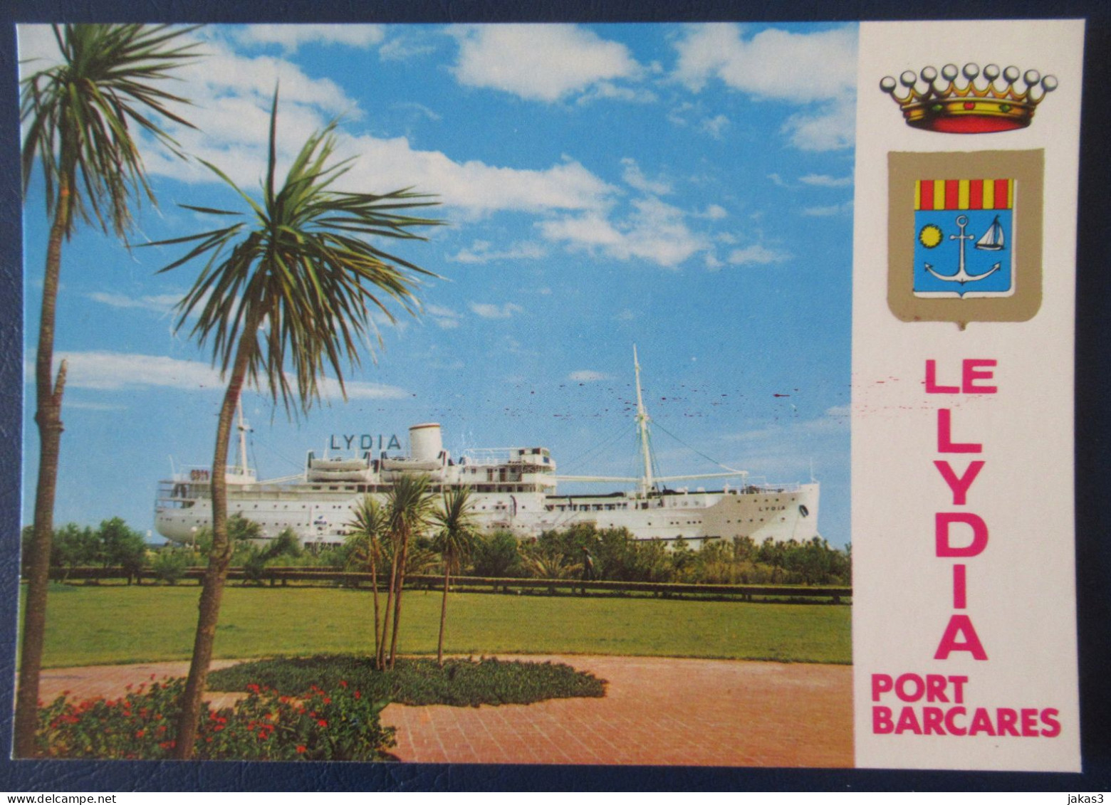 CARTE POSTALE MODERNE EN COULEUR - LE PAQUEBOT " LYDIA" DE PORT BARQUARES ( 66) - Piroscafi