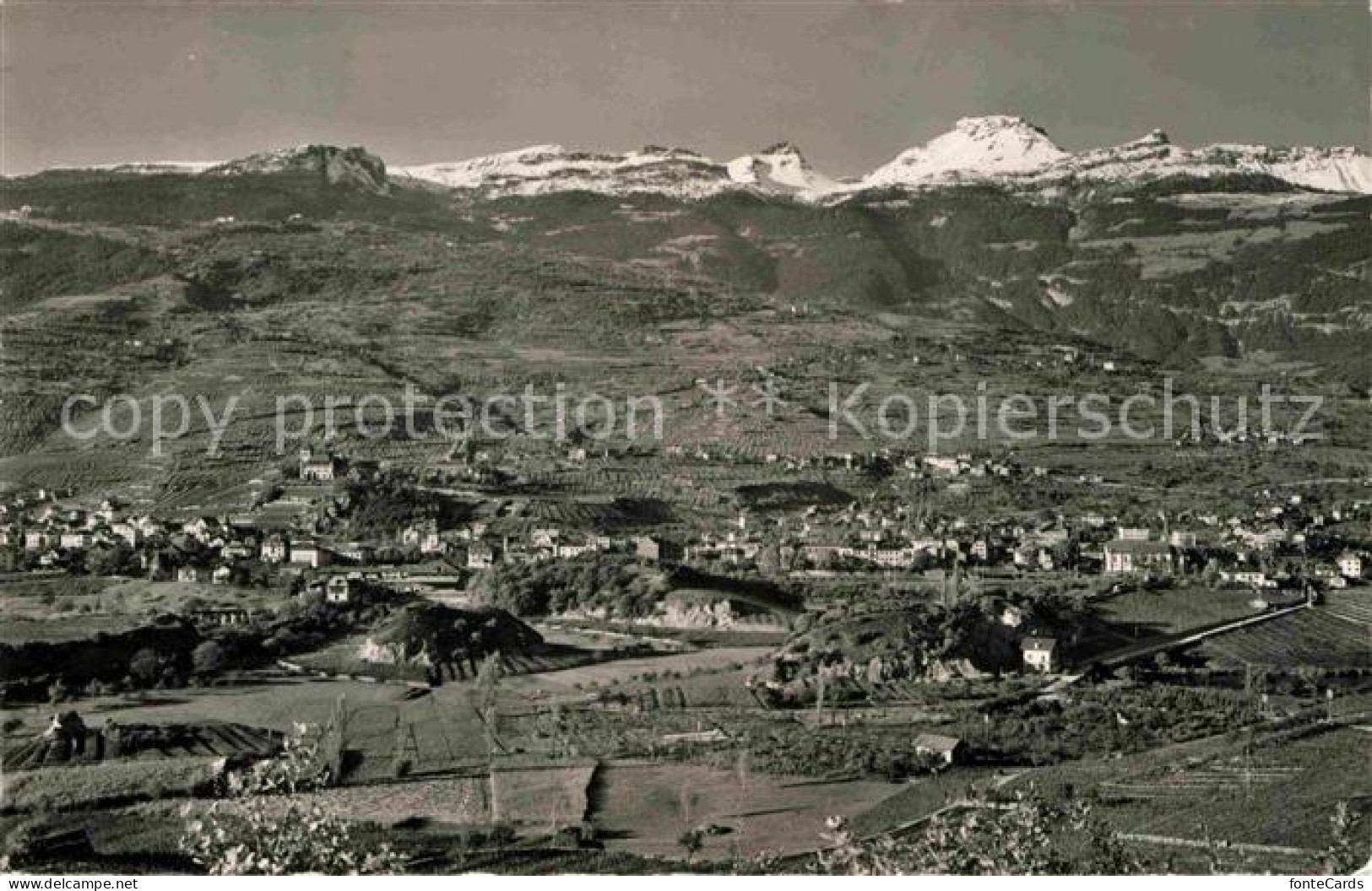 12672188 Sierre VS Panorama Mit Mont Tubang Mont Bonvin Berner Alpen Sierre Side - Andere & Zonder Classificatie