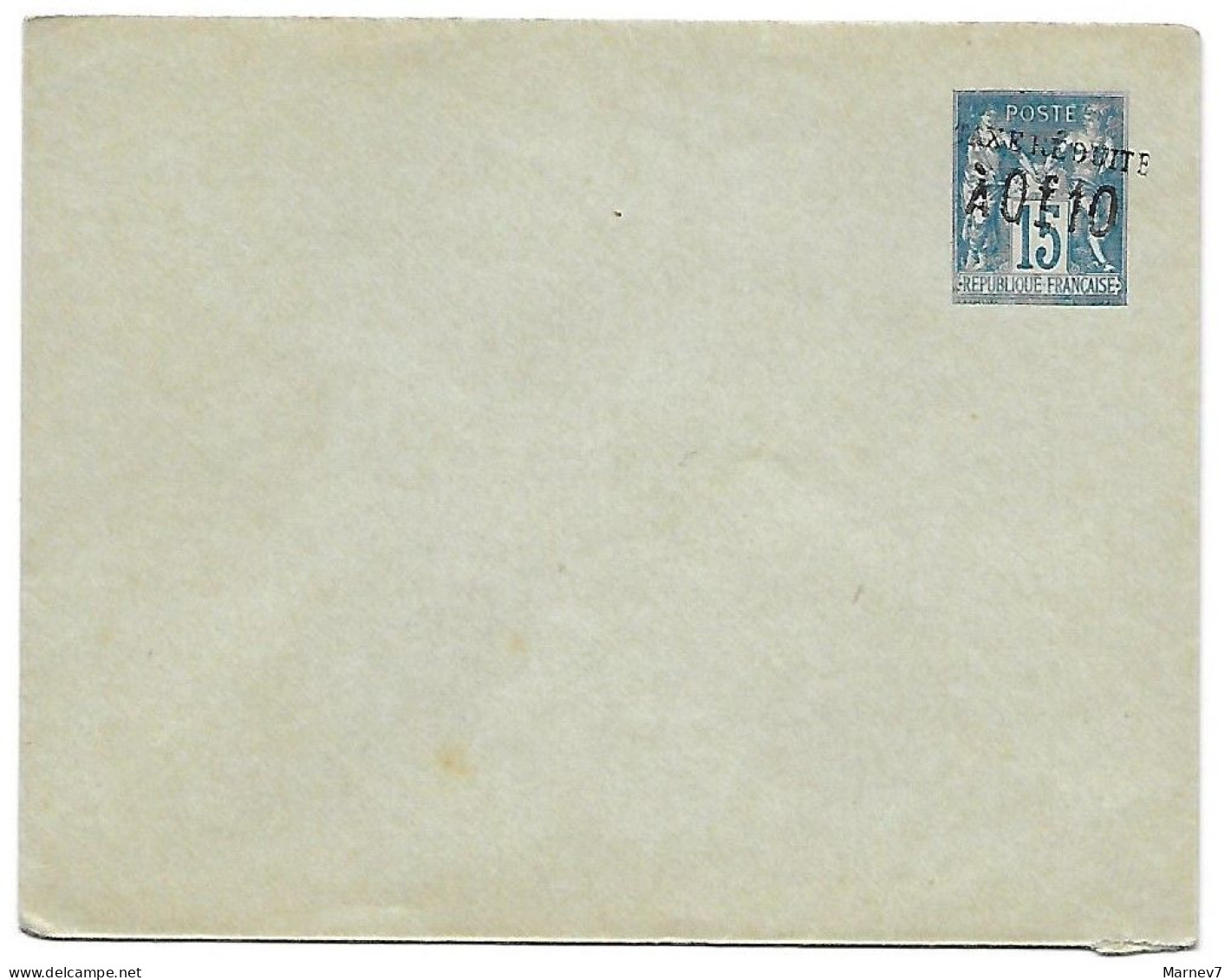 Entier - Enveloppe 123x96 Mm Au Type Sage - 90E8 - Taxe Réduite à 0.10 - 1876-1898 Sage (Type II)