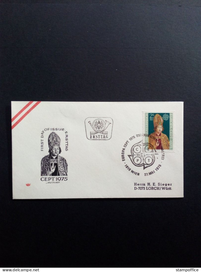 ÖSTERREICH MI-NR. 1487 FDC EUROPA CEPT 1975 GEMÄLDE - FDC