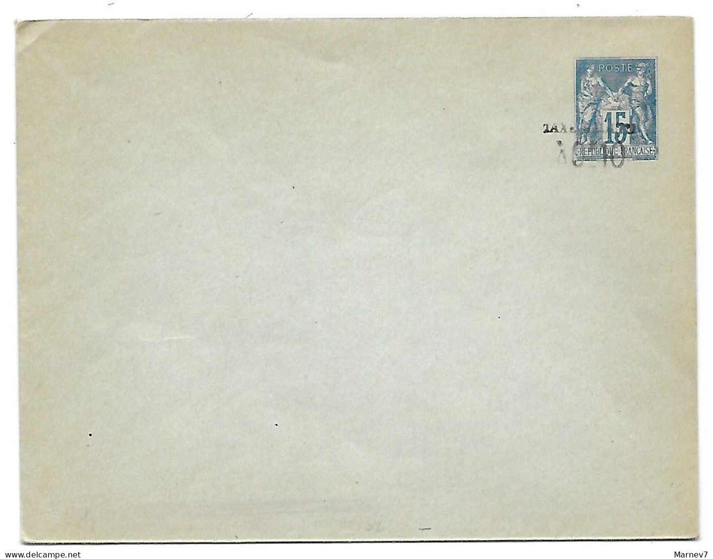 Entier - Enveloppe 147x112 Mm Au Type Sage - 90E16 - Taxe Réduite à 0.10 - 1876-1898 Sage (Type II)