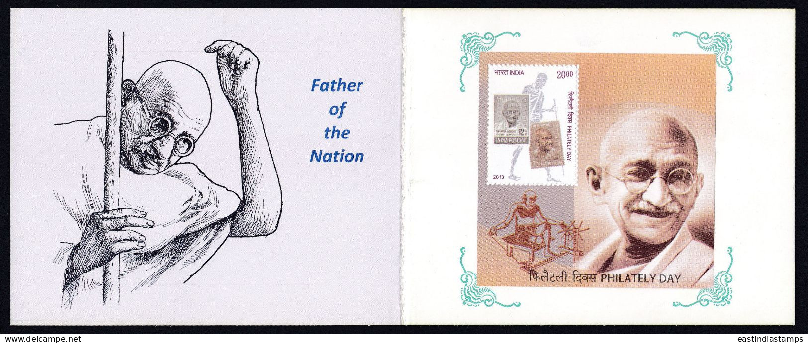 Inde India 2014 Mint Stamp Booklet Mahatma Gandhi, Indian Independence Leader, Social Reformer - Otros & Sin Clasificación