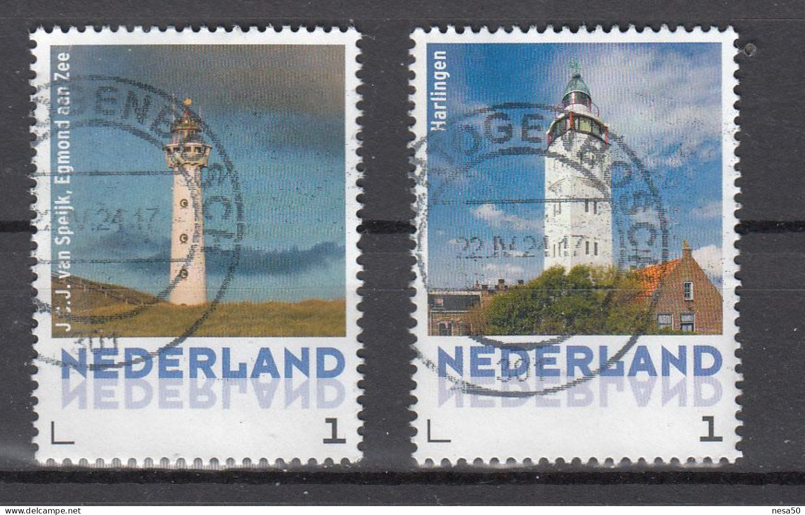 Nederland Persoonlijke Zegels: Vuurtorens  Gestempeld , J.J. Van Speijck + Harlingen - Used Stamps