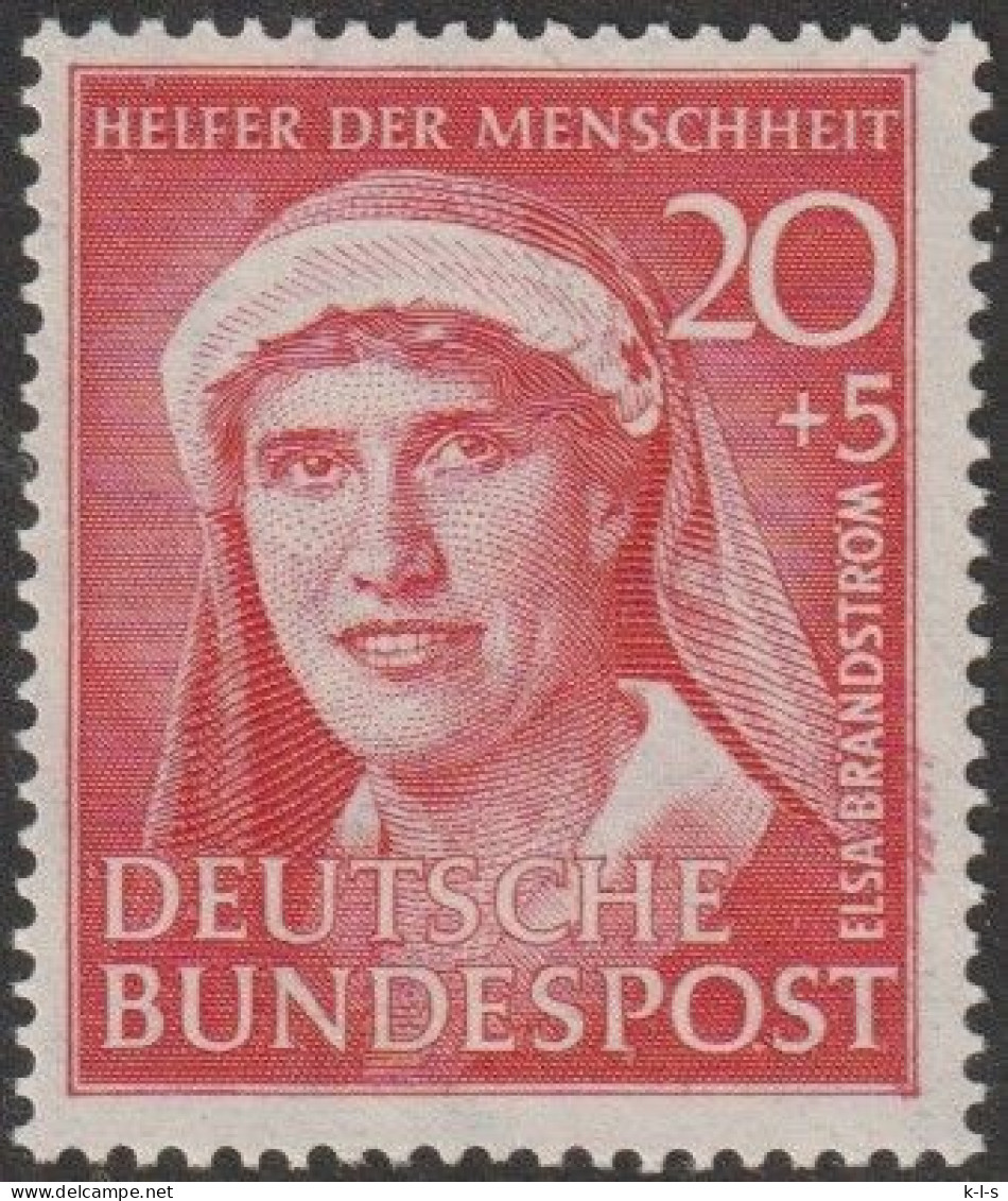 BRD: 1951, Mi. Nr. 145, Wohlfahrt: Helfer Der Menschheit (II), 20+5 Pfg. Elsa Brandström. **/MNH - Unused Stamps