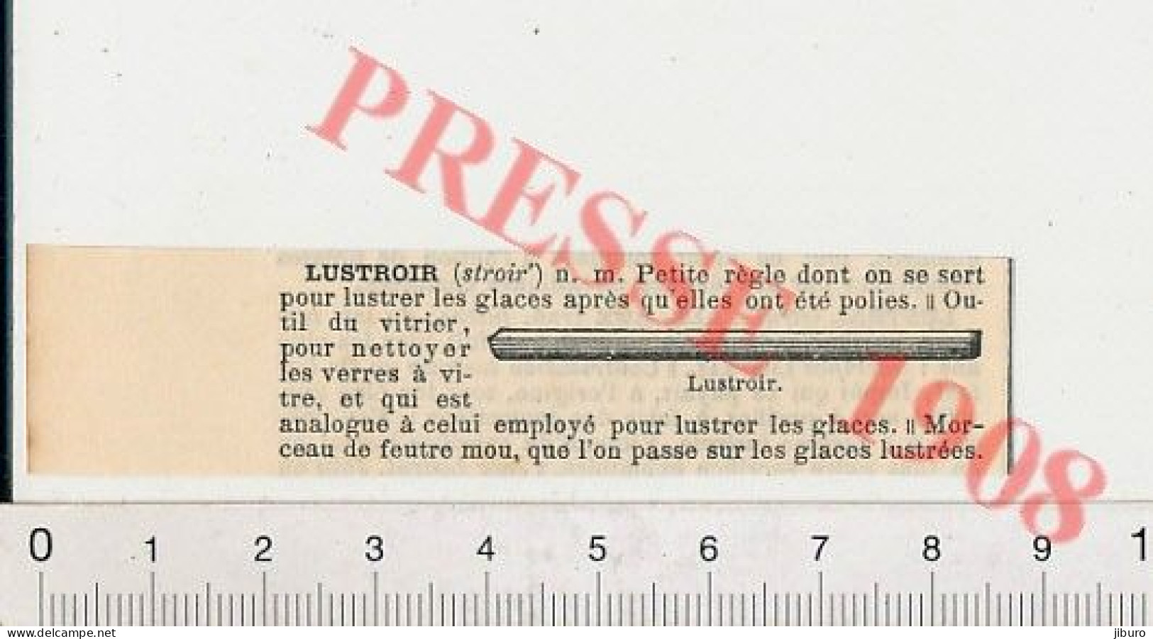 Doc 1908 Lustroir Thème Miroiterie Vitrerie Outil Métier Vitrier Miroitier 222C2 - Non Classés