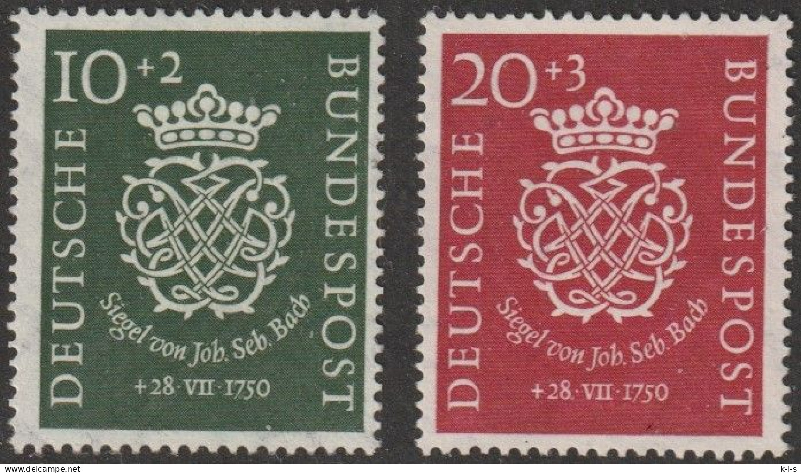 BRD: 1950, Mi. Nr. 121-22, 200. Todestag Von Johann Sebastian Bach. **/MNH - Unused Stamps