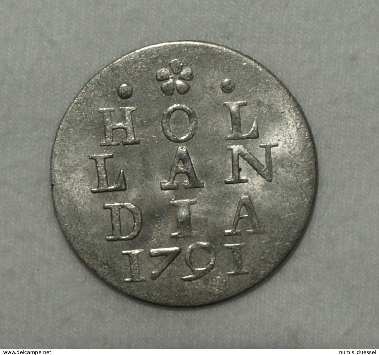 Silber/Silver Niederlande/Netherlands Holland, 1791, 2 Stuivers VZ+/XF+ Siehe Text Unten/See Text Bellow - Kolonies