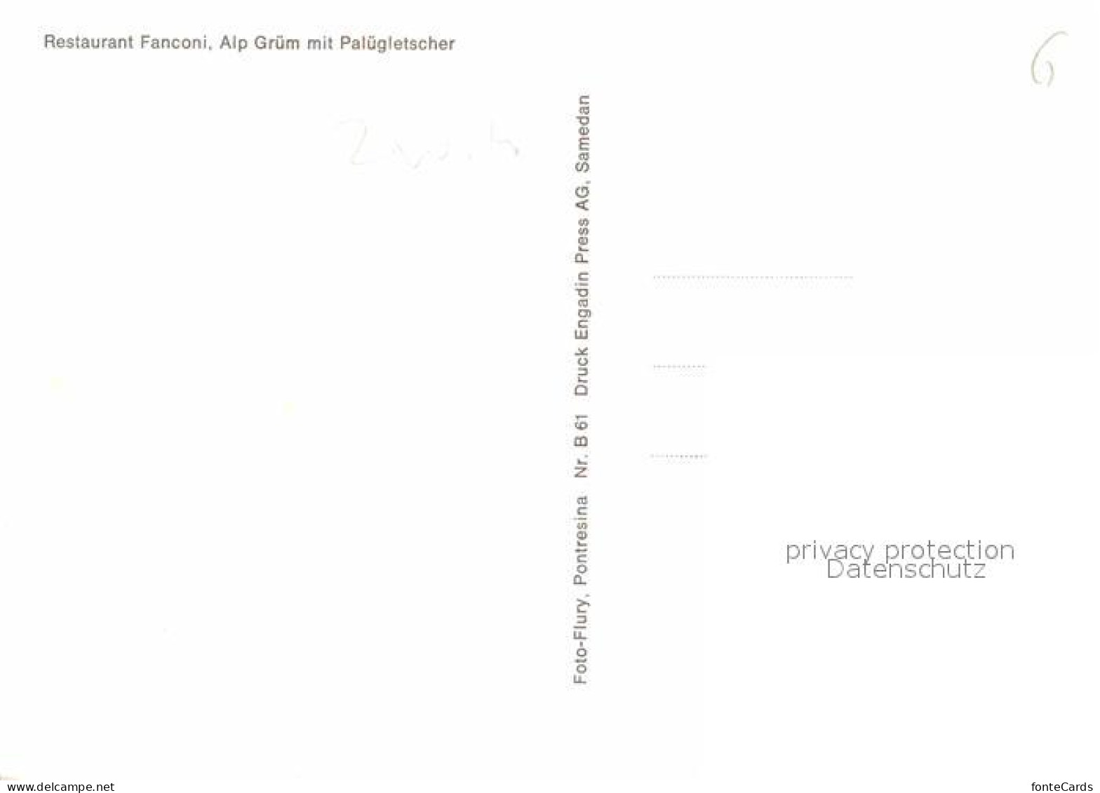 12668168 Alp Gruem Mit Paluegletscher Restaurant Fanconi Alp Gruem - Autres & Non Classés