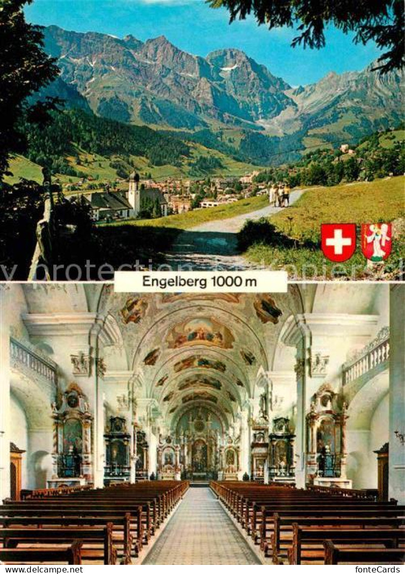 12667961 Engelberg OW Panorama Kirche Inneres Engelberg - Altri & Non Classificati