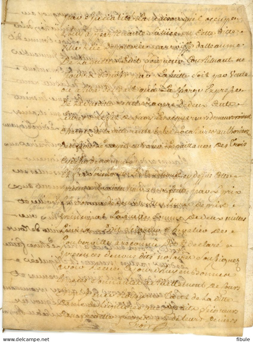 Document De 1769 Messire De Grosville, Chevalier De Goberville, De Fréville, Châteaux D'Amfreville De Groville - Documents Historiques