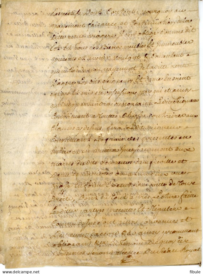 Document de 1769 Messire de Grosville, chevalier de Goberville, de Fréville, châteaux d'Amfreville de Groville