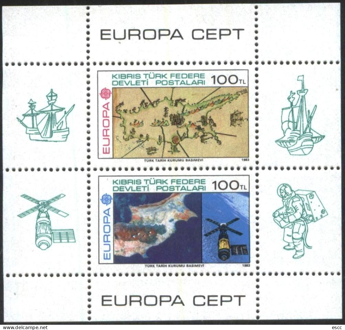 Mint S/S Europa CEPT 1983 From Turkish Cyprus - 1983