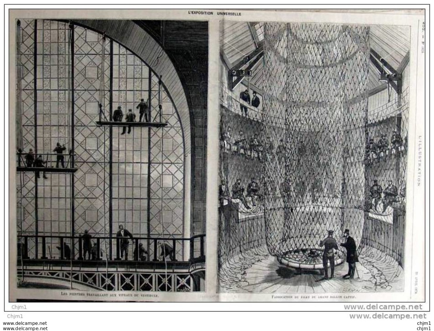 Exposition Universelle De 1878 - Paris - Les Peintres Aux Vitraux Du Vestibule - Page Original - 1878 - Documents Historiques