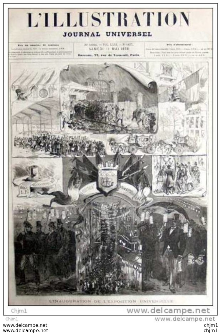 Exposition Universelle De 1878 - Paris - L&acute;inauguration - Page Original - 1878 - Historische Dokumente