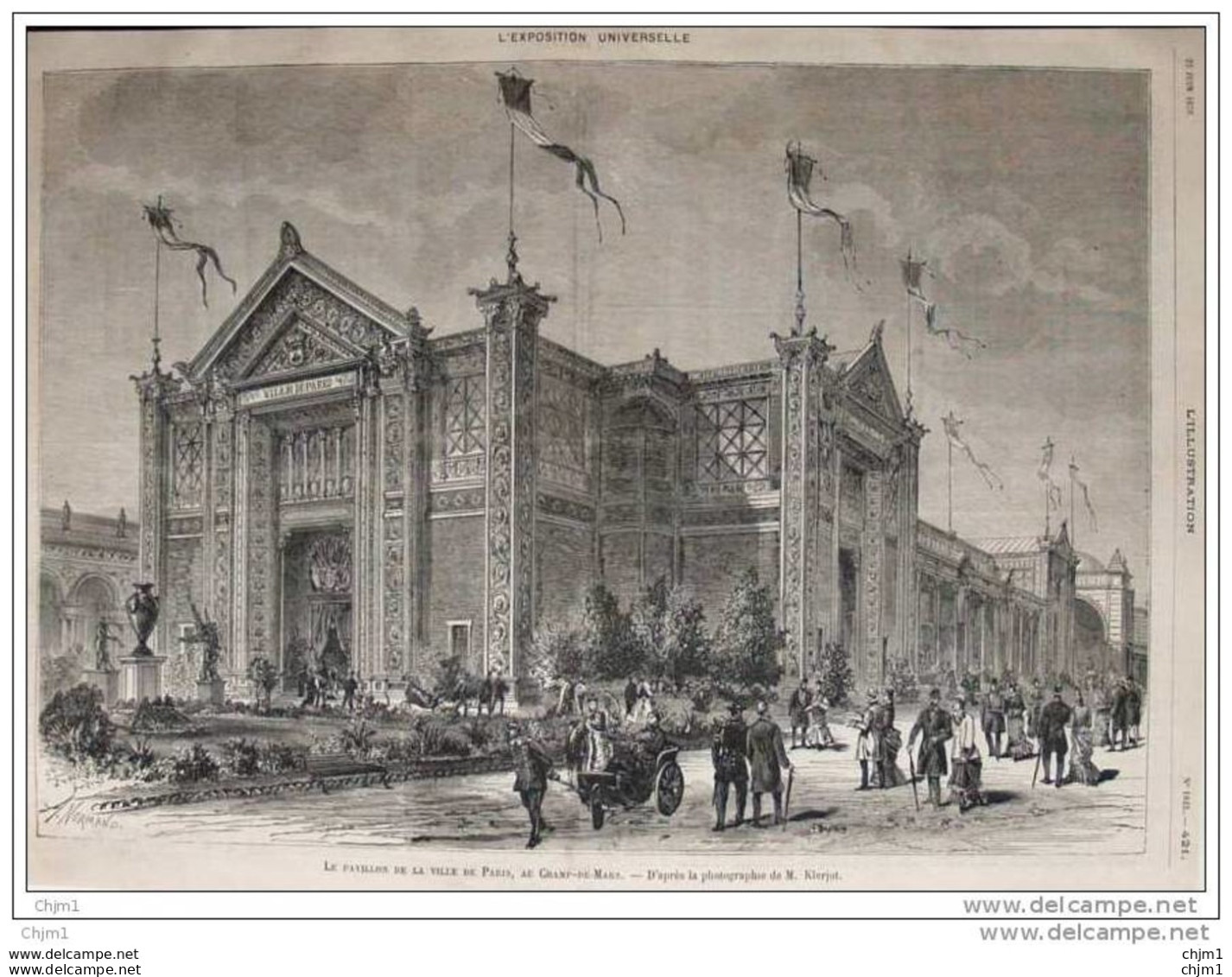 Exposition Universelle De 1878 - Paris - Pavillon De La Ville De Paris - Page Original - 1878 - Historische Dokumente