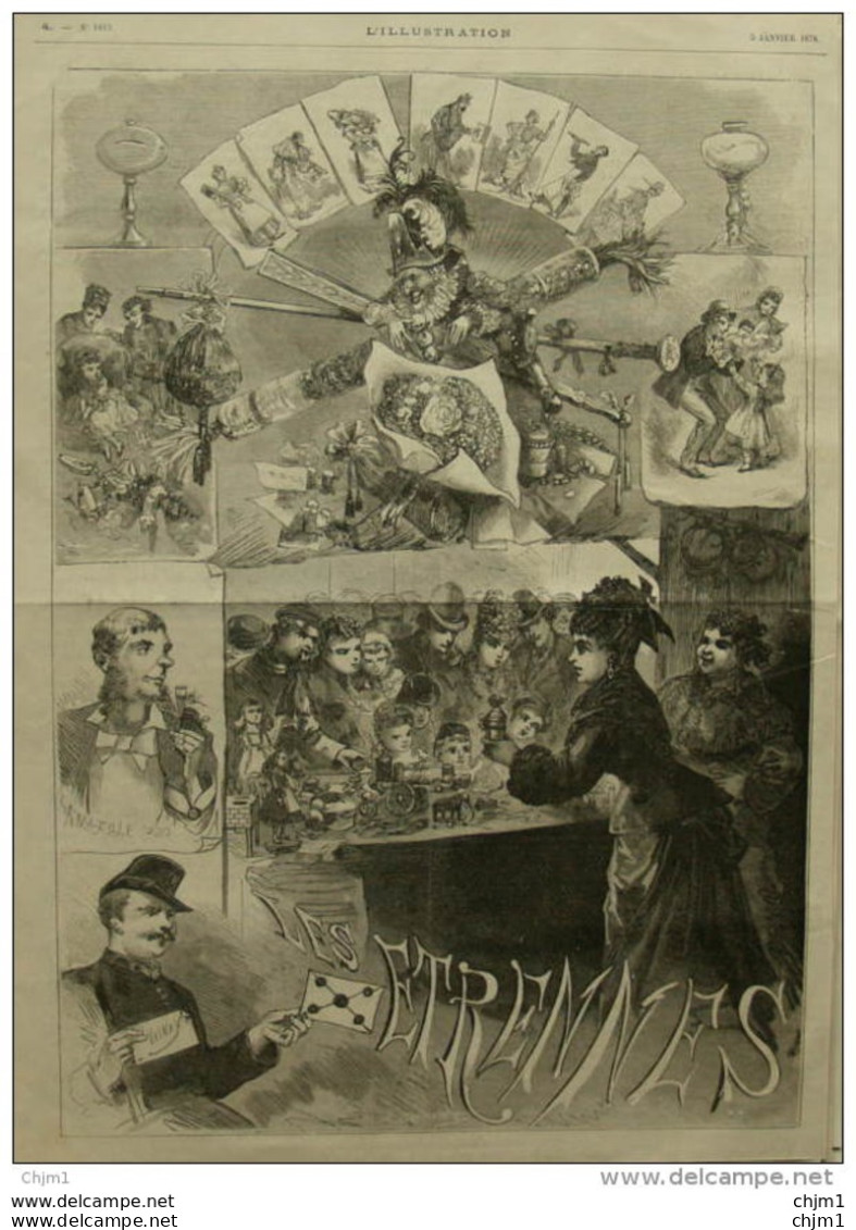 Les Etrennes - Page Original - 1878 - Historische Dokumente