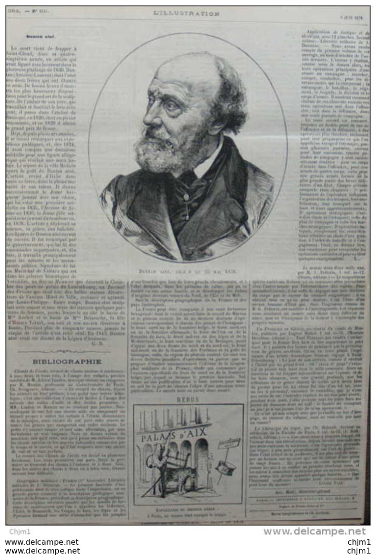 Dantan Ainé - Rebus - Page Original 1878 - Documents Historiques