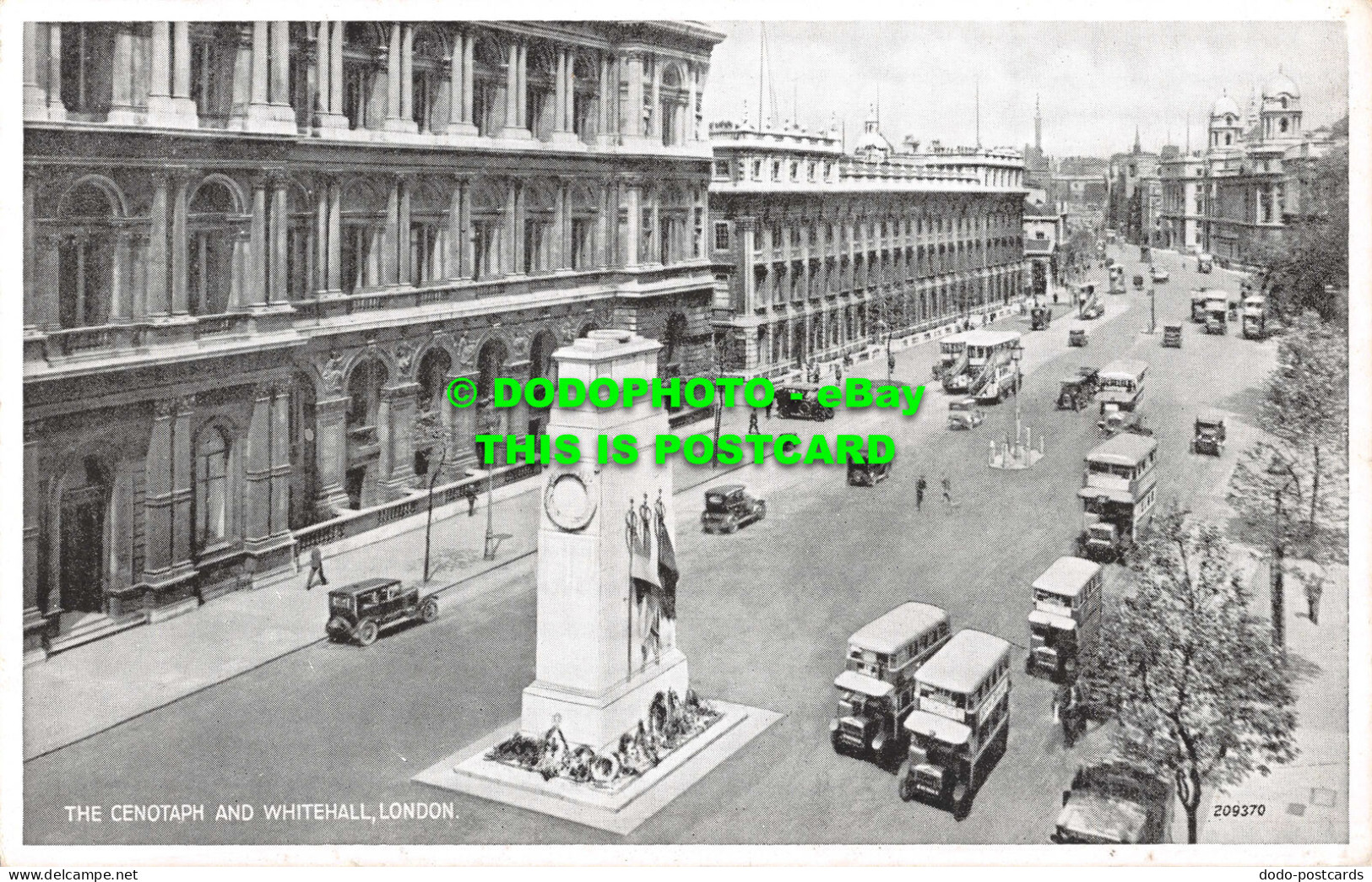 R536242 London. The Cenotaph And Whitehall. Valentine. Silveresque - Other & Unclassified