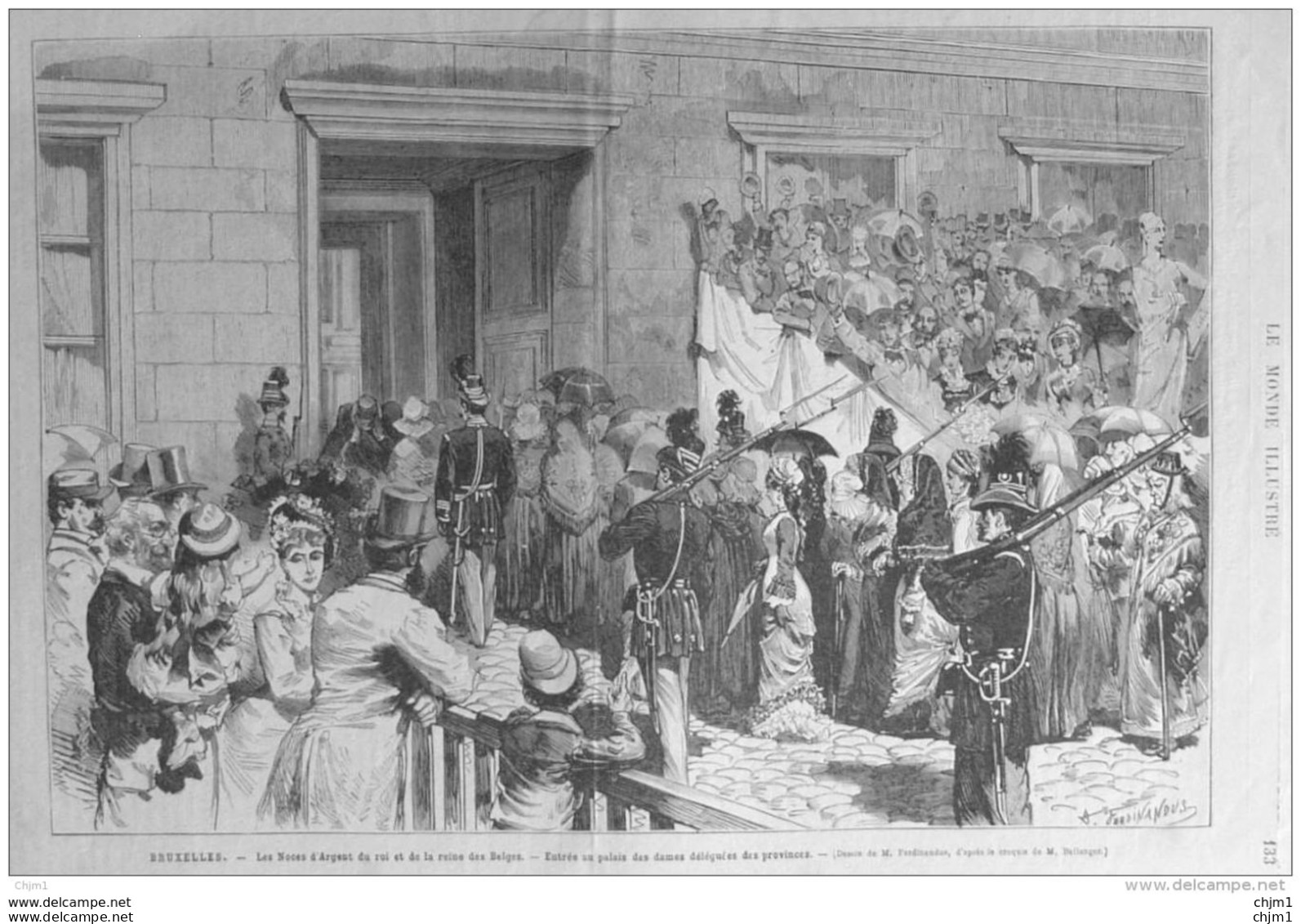 Bruxelles - Les Noces D'argent Du Roi Et De La Reine Des Belges  - Page Original 1878 - Documents Historiques