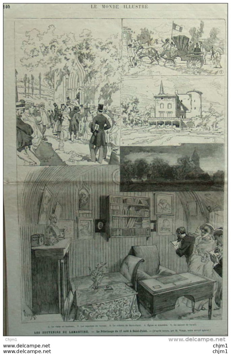 Les Souvenirs De Lamartine - Le Pélerinage Du 17 Août à Saint-Pont  - Page Original 1878 - Documents Historiques