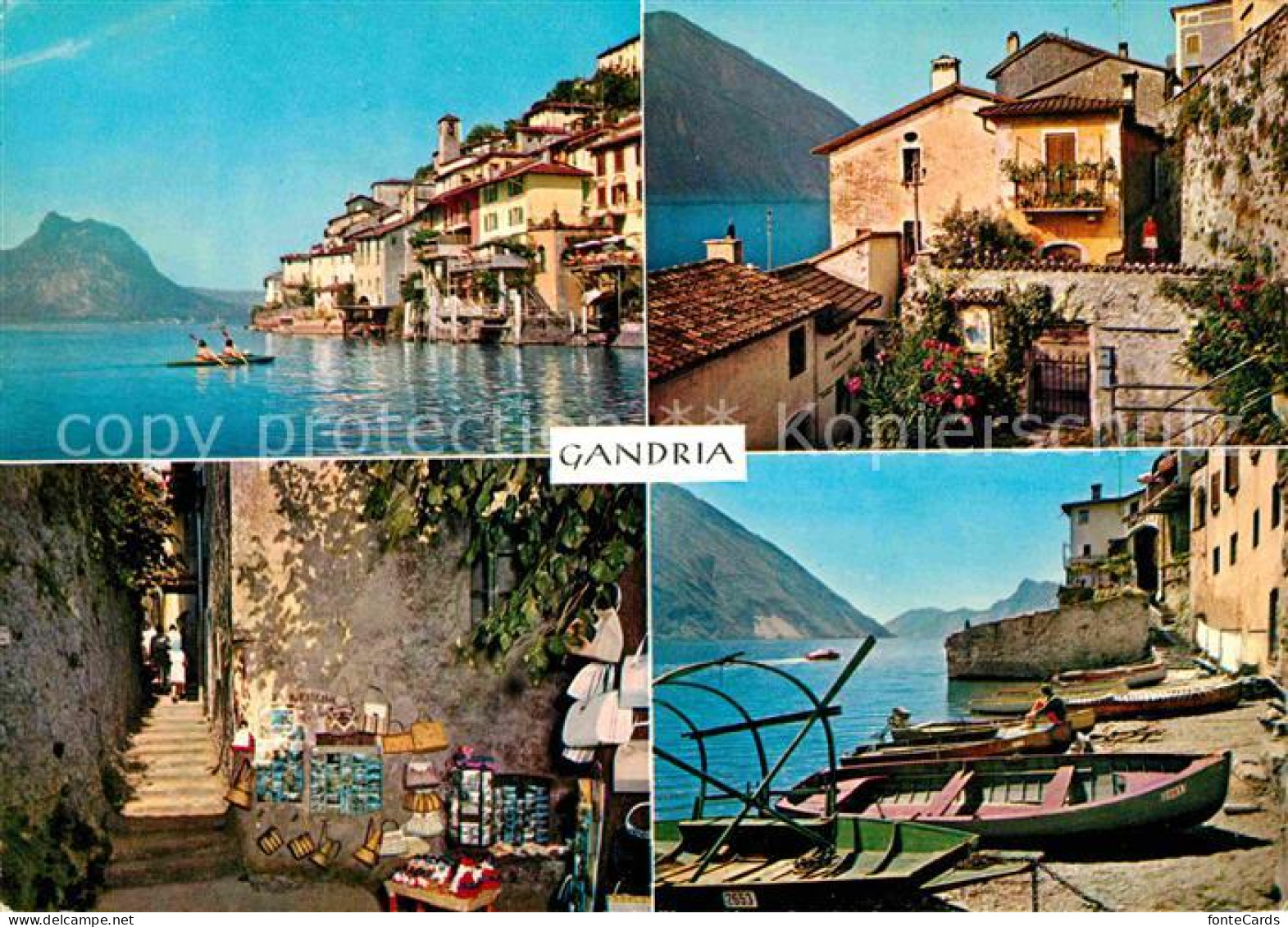 12664993 Gandria Lago Di Lugano Haeuserpartie Am Luganersee Gasse Gandria - Autres & Non Classés