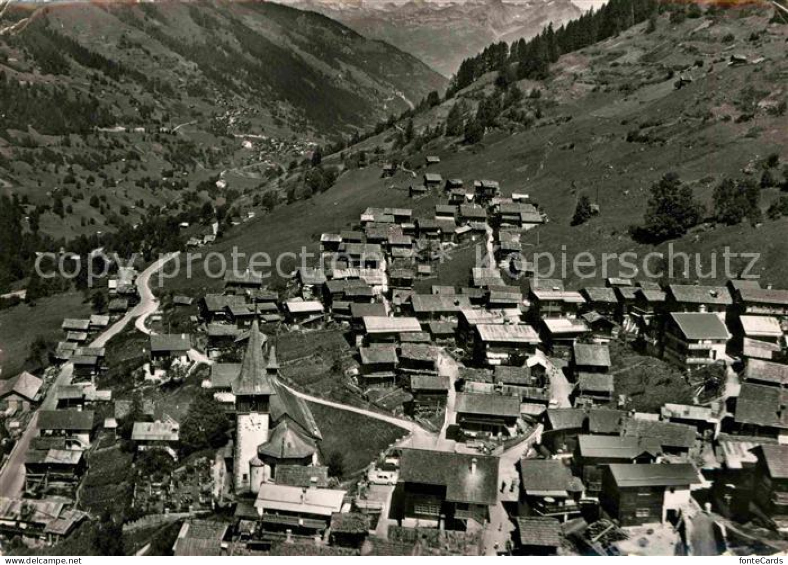 12664934 Ayer Sierre Fliegeraufnahme Ayer - Andere & Zonder Classificatie