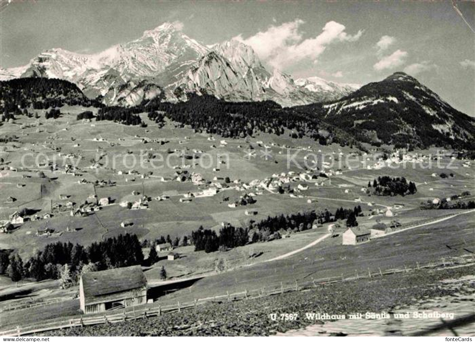 12664062 Wildhaus SG Mit Saentis Und Schafberg Wildhaus Lisighaus - Autres & Non Classés