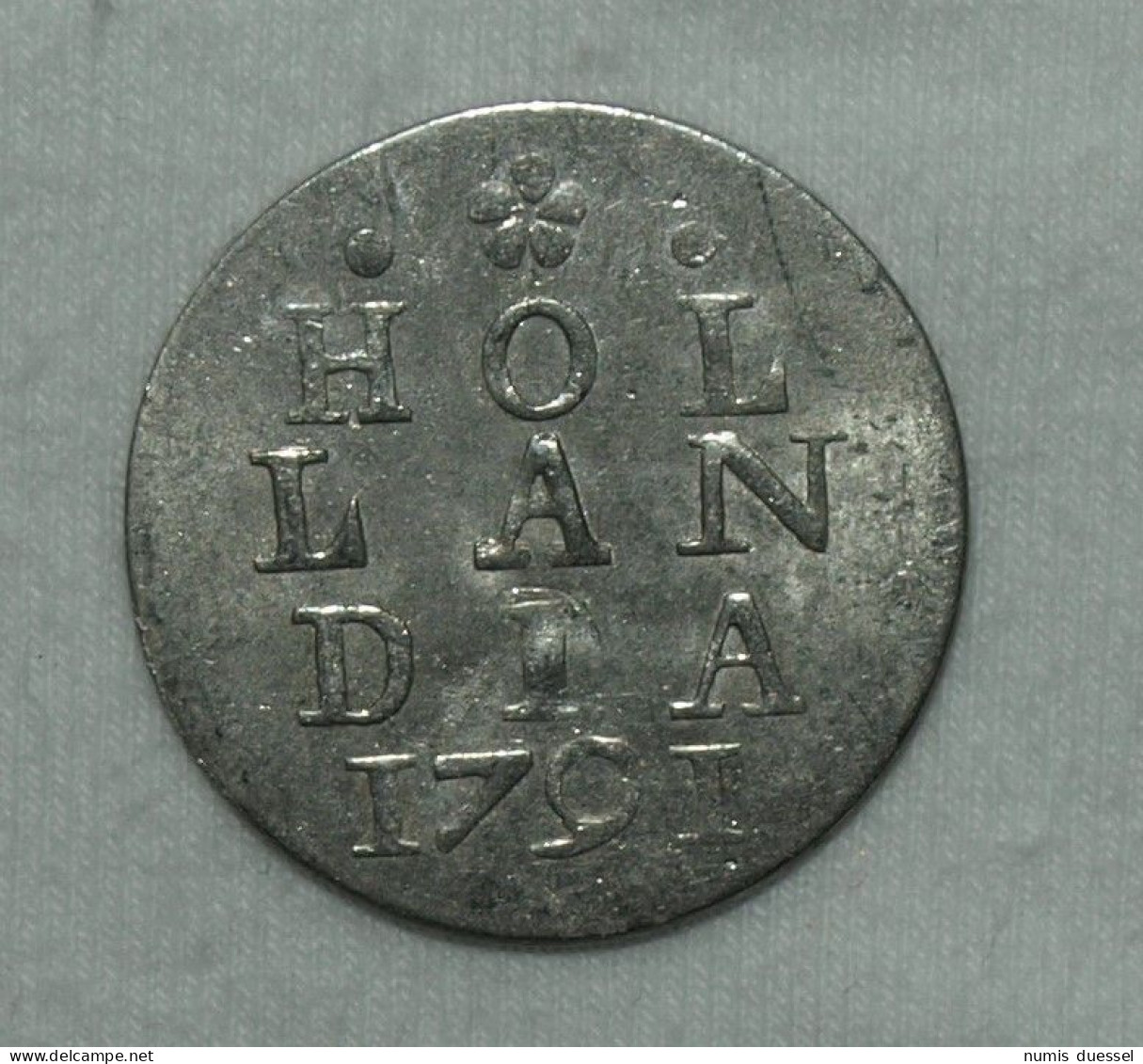 Silber/Silver Niederlande/Netherlands Holland, 1791, 2 Stuivers VZ/XF Siehe Text Unten/See Text Bellow - Colonies