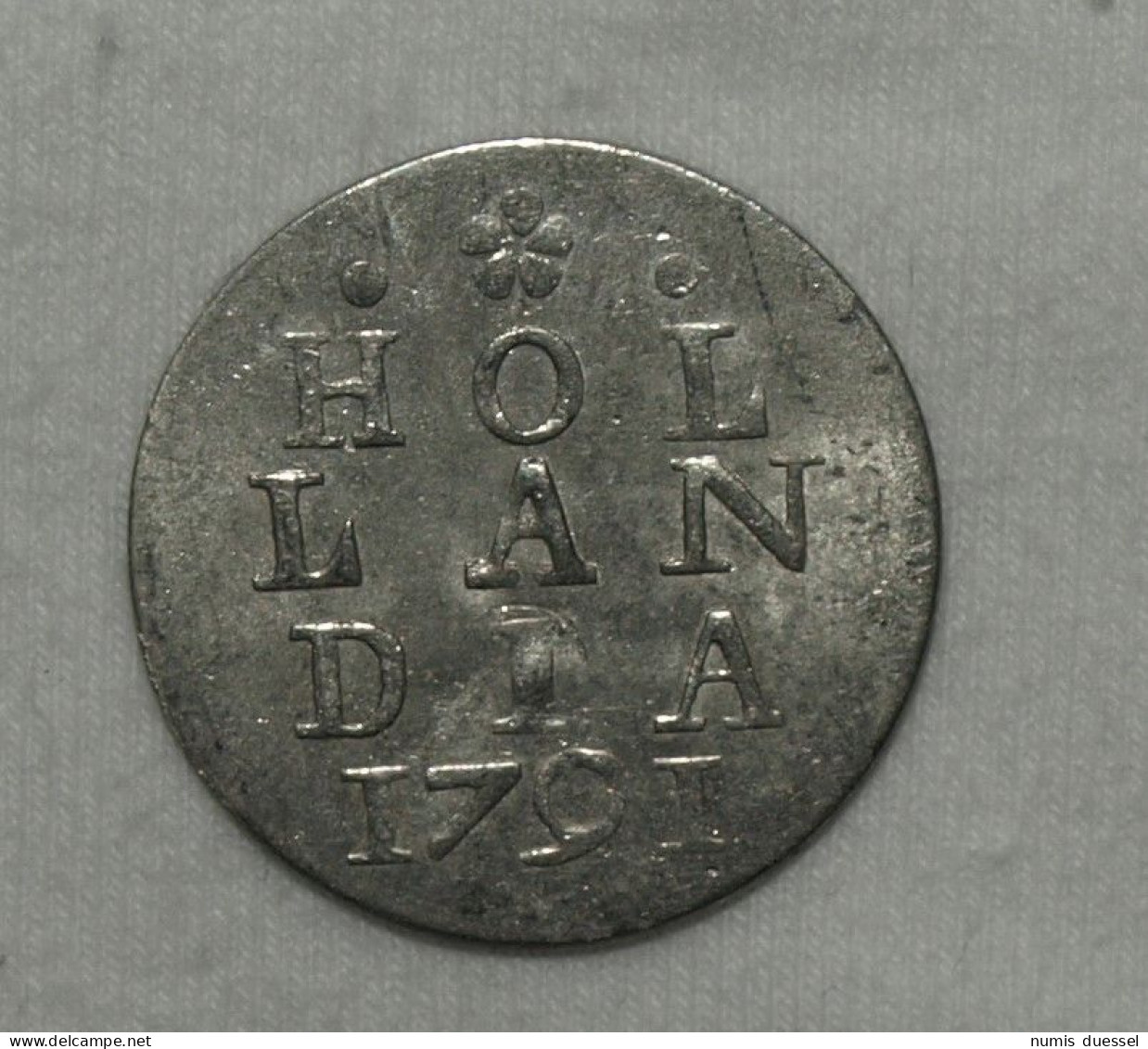 Silber/Silver Niederlande/Netherlands Holland, 1791, 2 Stuivers VZ/XF Siehe Text Unten/See Text Bellow - Kolonies
