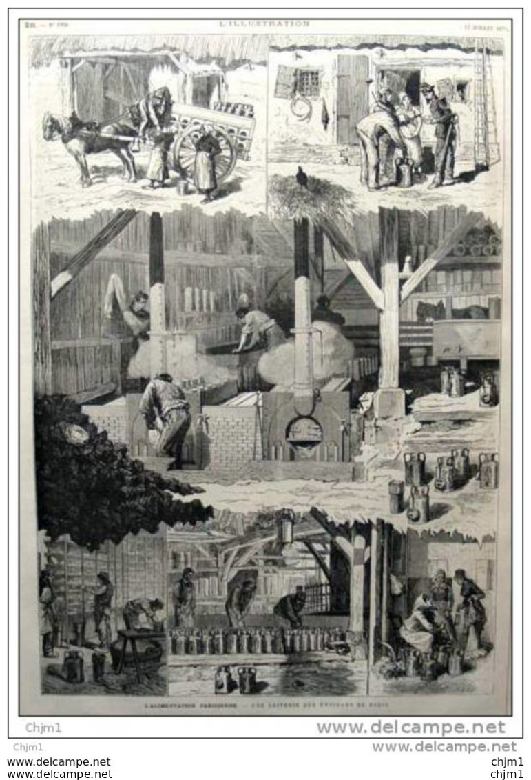 Une Laiterie Aux Environs De Paris - Page Original - 1879 - Documents Historiques