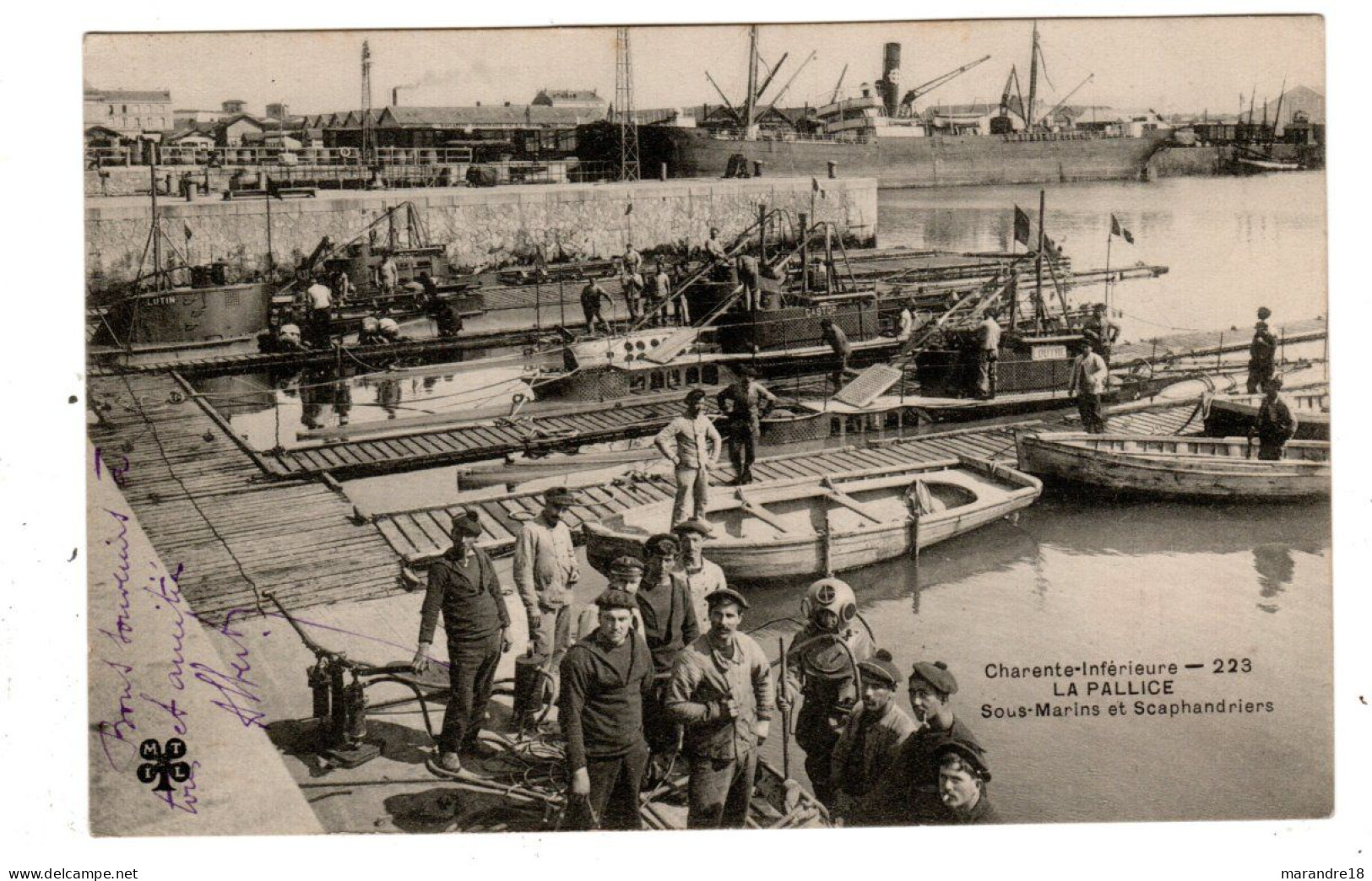 La Rochelle La Pallice Sous Marins Et Scaphandriers - La Rochelle