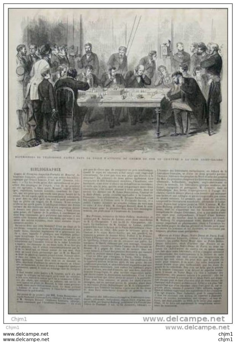 Expériences De Téléphonie Faites Dans La Salle D&acute;attente Du Chemin Fer A La Gare Saint-Lazare - Page Original - 18 - Documents Historiques