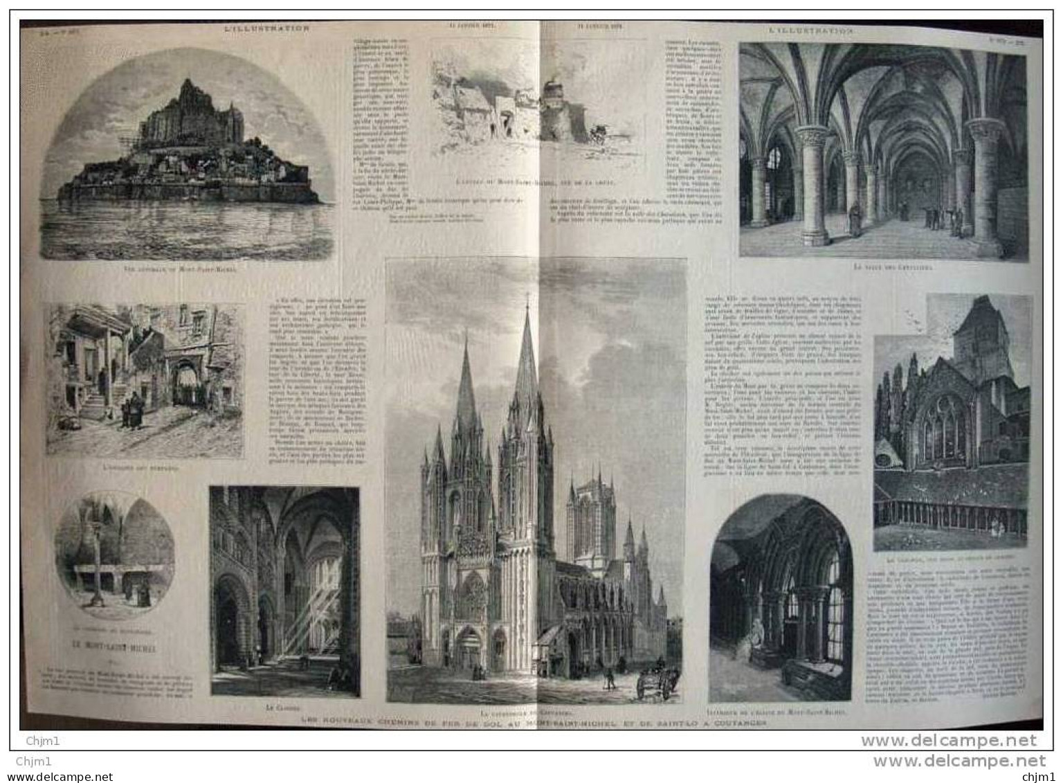Mont-Saint-Michel - Page Original 1879  ( 3 ) - Historische Dokumente