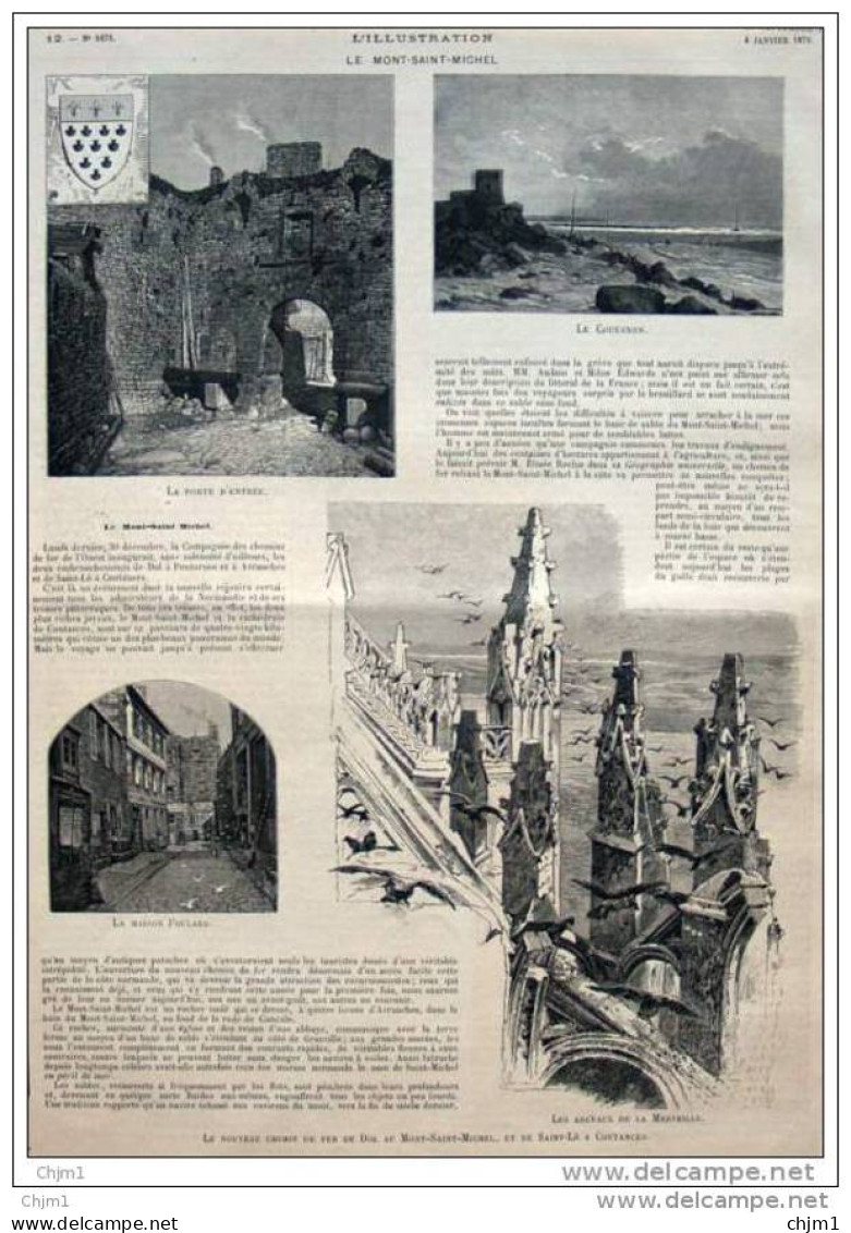 Mont-Saint-Michel - Page Original 1879  ( 1 ) - Documents Historiques