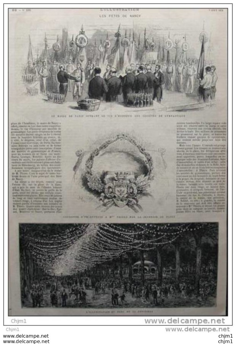 Les Fêtes De Nancy - Le Maire De Nancy Offrant Le Vin D&acute;honneur - Page Original - 1879 - 1 - Documenti Storici