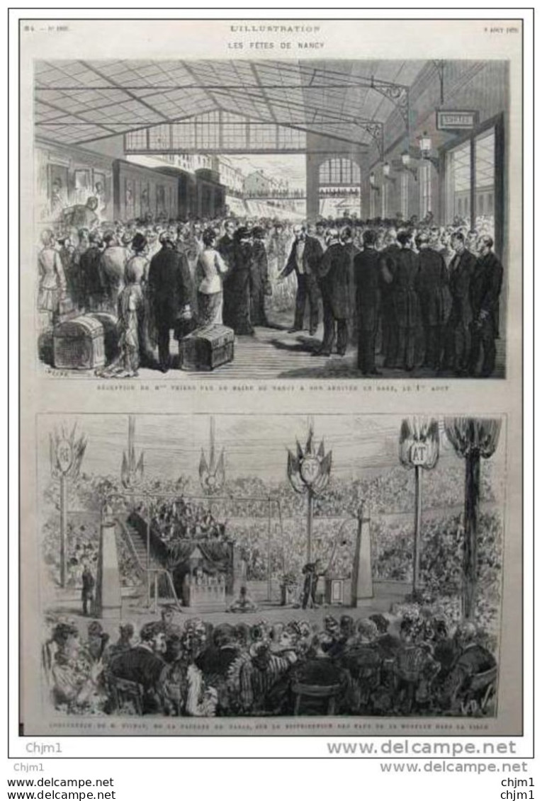 Les Fêtes De Nancy - Réception De Mme Thiers Par Le Maire De Nancy - Page Original - 1879 - 2 - Documenti Storici