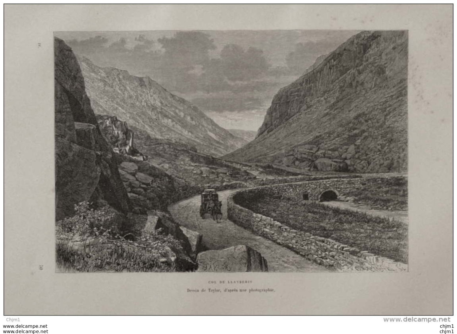 Col De Llanberis -  Page Original 1879 - Documents Historiques