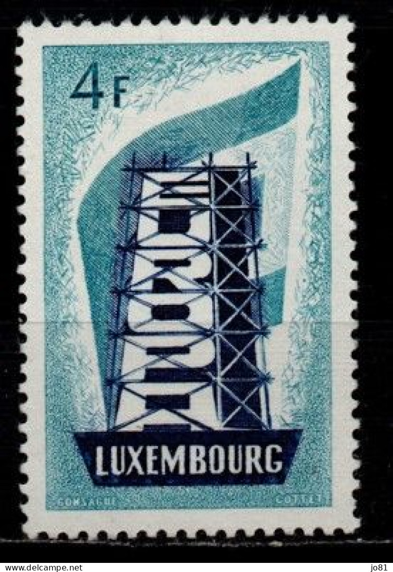 Luxembourg YT 516 Neuf Sans Charnière XX MNH Europa 1956 - Neufs