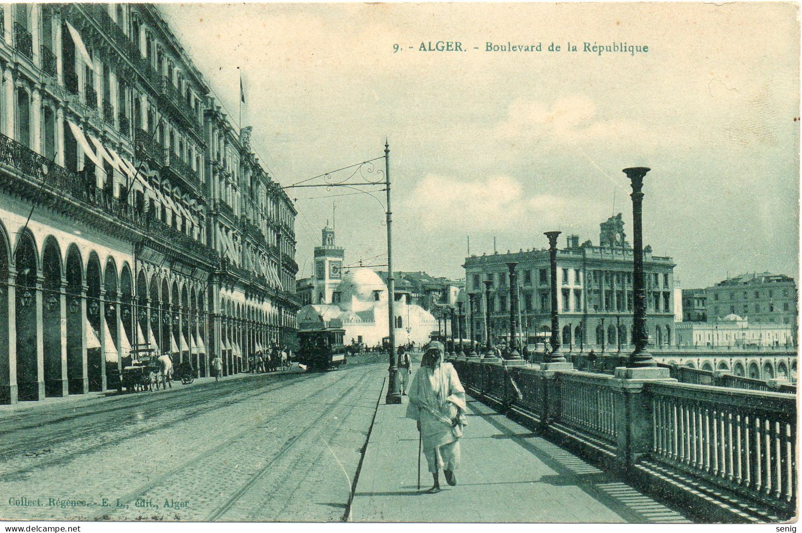 ALGERIE - ALGER - 9 - Boulevard De La République - Collection Régence A. L. édit. Alger (Leroux) - Andere & Zonder Classificatie