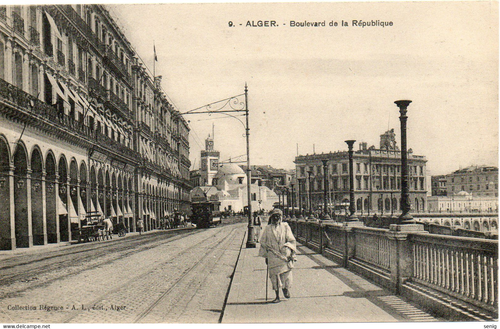 ALGERIE - ALGER - 9 - Boulevard De La République - Collection Régence A. L. édit. Alger (Leroux) - Sonstige & Ohne Zuordnung