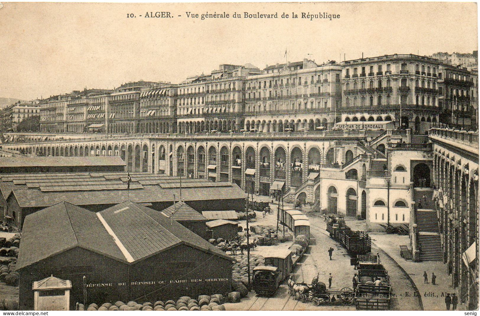 ALGERIE - ALGER - 10 - Vue Générale Du Boulevard De La République - Collection Régence  A. L. édit. Alger (Leroux) - Other & Unclassified